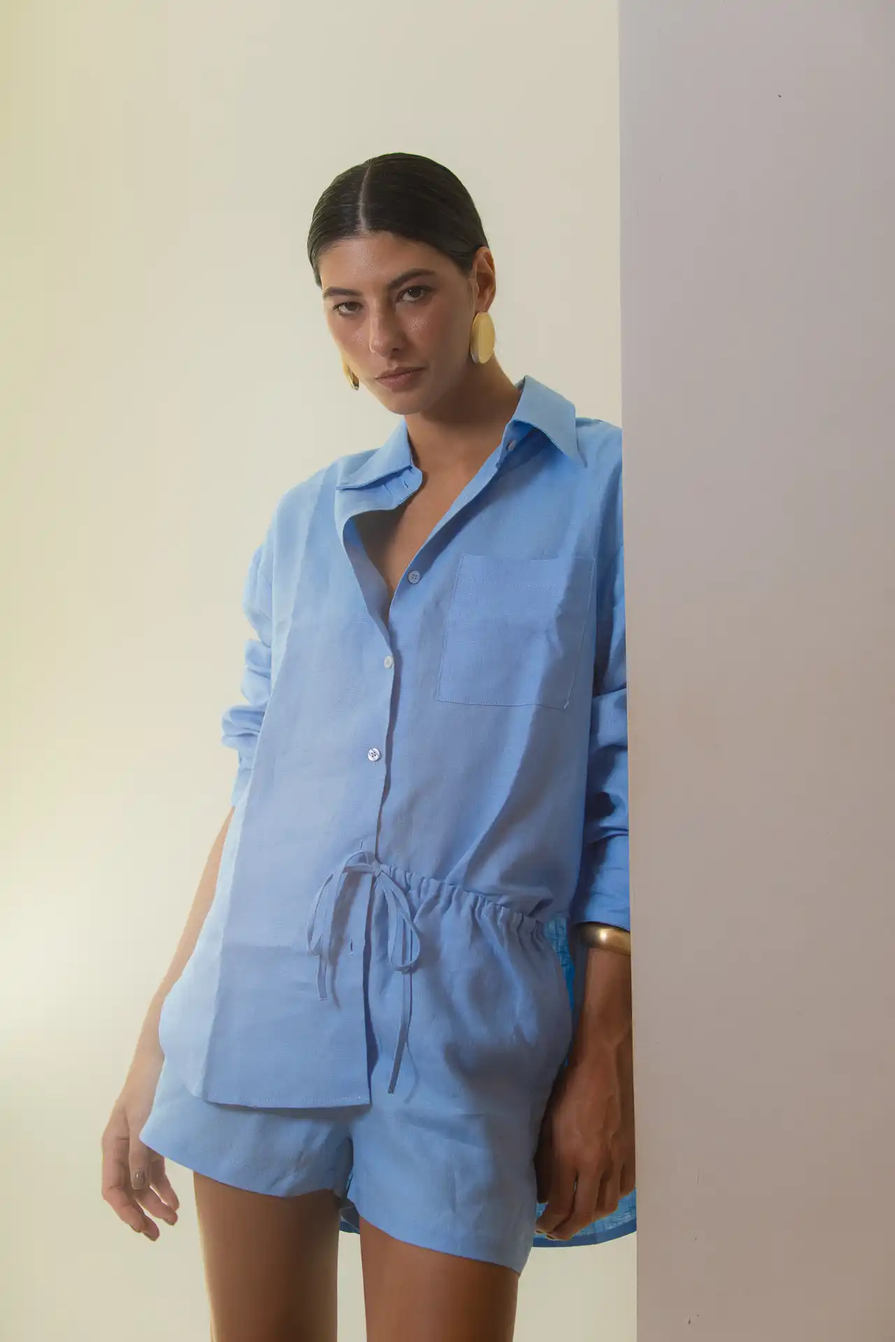 Short Amarração Linho Puro