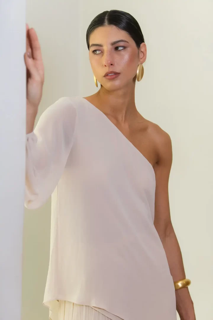 Blusa Assimétrica Chiffon