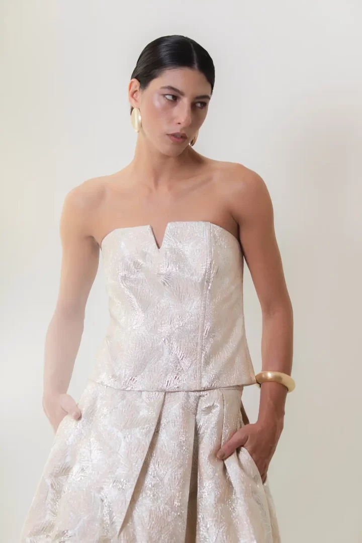 Blusa Corset Jacquard